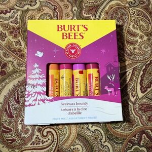 BURTS BEES Beeswax Bounty Colorful Fruit Flavor Lip Balm Hydration Set
